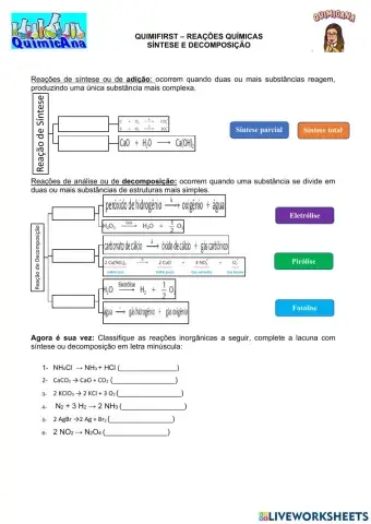 Quimifirst - Síntese e Decomposição