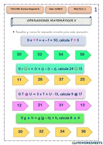 Operadores matemáticos