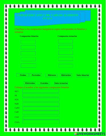 Compuestos inorgánicos