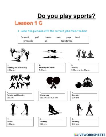 Do you play sports?