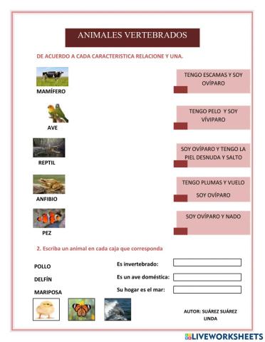 Animales vertebrados