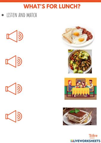 What's for lunch? vocabulary ii