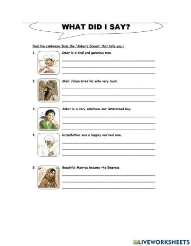 Akbar's Dream CCL Exercise 1 by Teacher Jaya