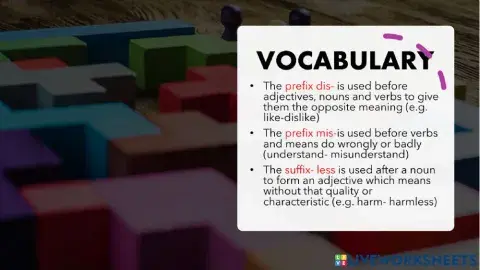 Vocabulary unit8 form 4