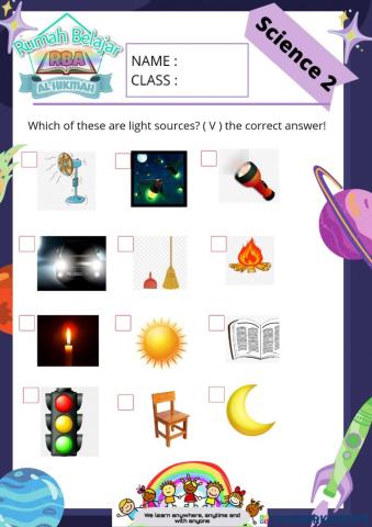 Ligth sources ( sumber cahaya)