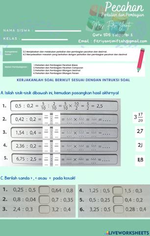 Pembagian Desimal