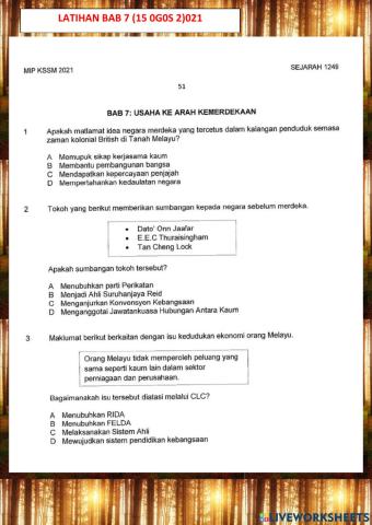 Bab 7 usaha ke arah kemerdekaan