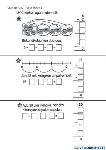 Tolak berturut-turut Tahun 1