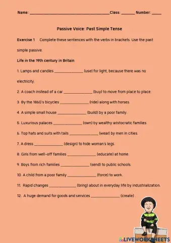 Active Voice and Passive Voice: Past Simple Tense