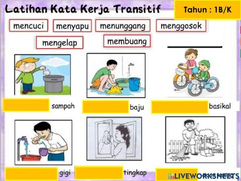Kata kerja transitif tahun 1
