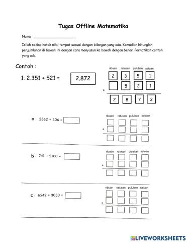 Tugas Ofline Matematika Senin, 16 Agustus 2021