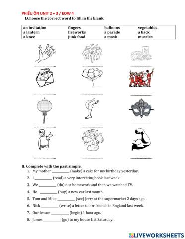 Phiếu ôn 2+3 - EOW4