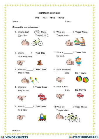 Demonstratives pronouns