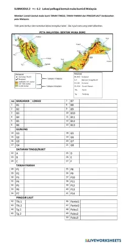Peta muka bumi malaysia