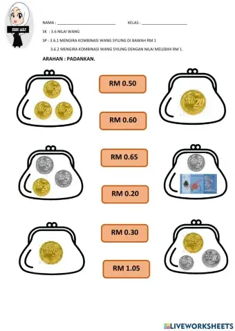 Latihan kombinasi wang