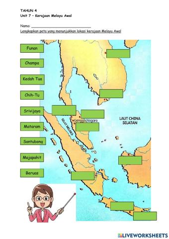 Lokasi Kerajaan Melayu Awal