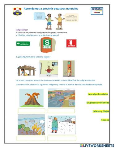 Aprendemos a prevenir desastres naturales