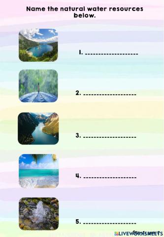 Natural water resources