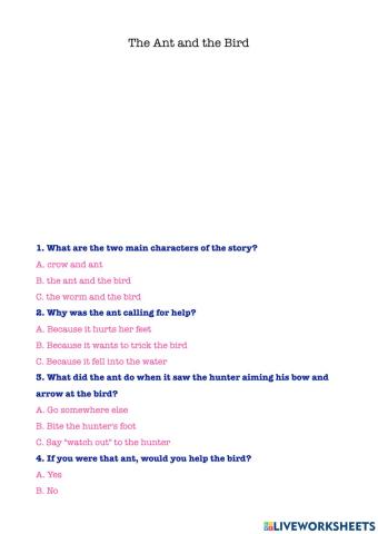 The ant and the bird