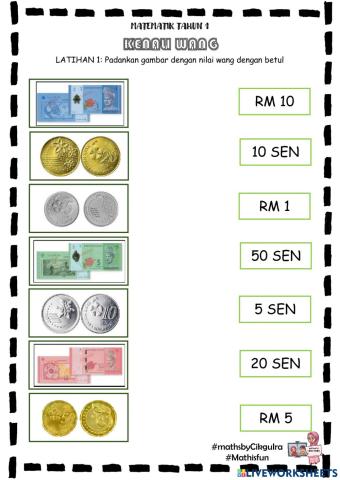 Matematik Tahun 1 Wang