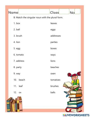 Singular and plural nouns