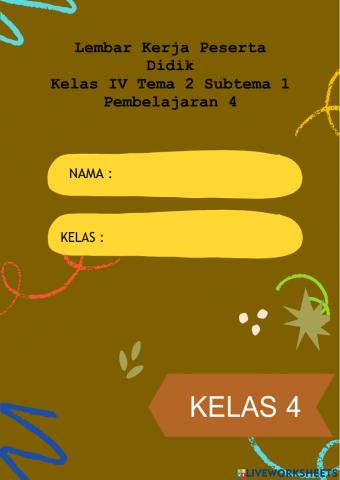 LKPD Kelas 4 Tema 2 Subtema 1 PB4