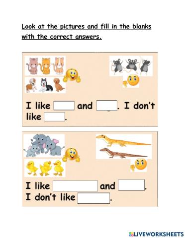 Pet show-like-don't like