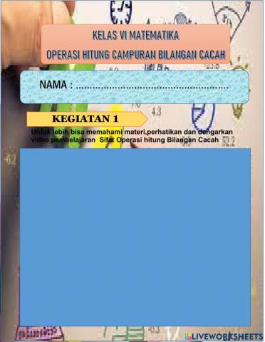 LKPD Matematika 6 Operasi Bil Cacah