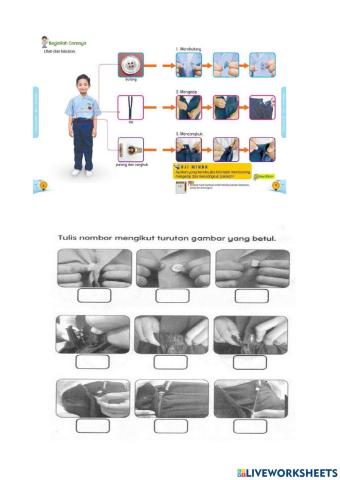 Tulis nombor ikut urutan nombor dengan betul