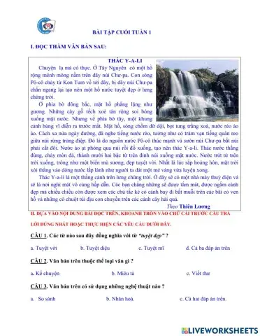 Bài tập cuối tuần Tiếng Việt 5-tuần 1chuan