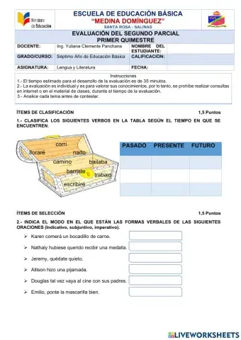 Evaluacion  LyL - Segundo Parcial