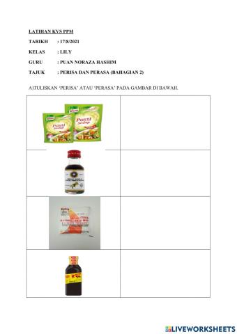 Perisa dan perasa (bahagian 2)