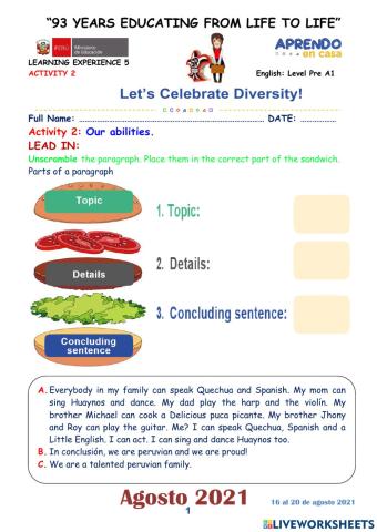 Let's Celebrate Diversity! Activity2
