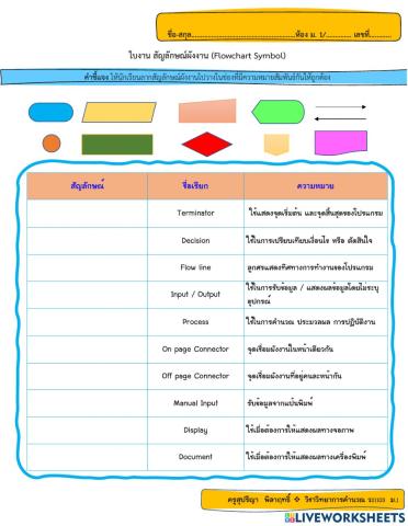 สัญลักษณ์ผังงาน