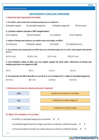 Movimiento circular uniforme