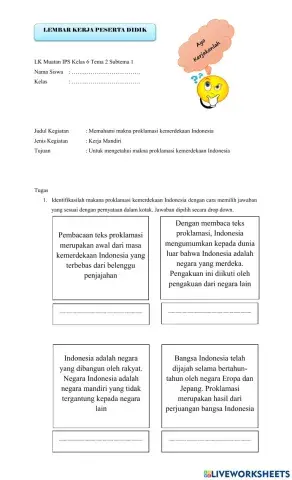 Kuis IPS Tema 2 Subtema 1