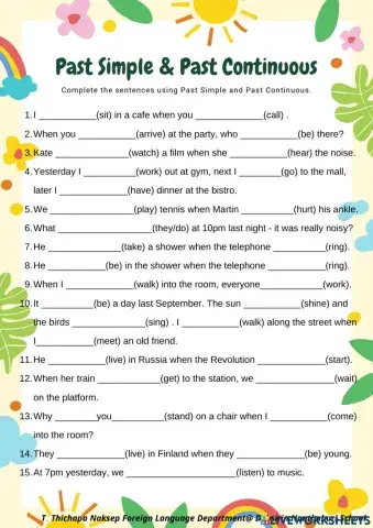 Past Simple and Past Continuous