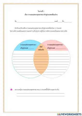 ใบงาน พระพุทธศาสนา ม.2