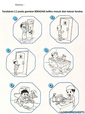 Adab masuk dan keluar tandas