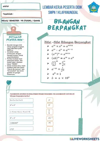 Bilangan berpangkat