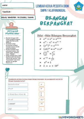 Bilangan berpangkat
