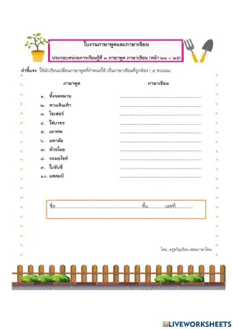 ภาษาพูดภาษาเขียน ม.1