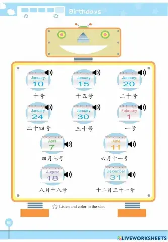 Listen practice-date &birthday