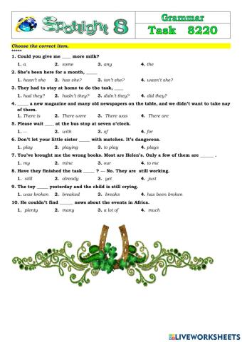 Spotlight 8 Task 8220