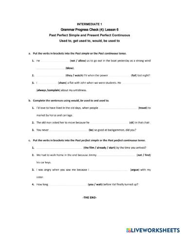 Progress check 4 for IN1