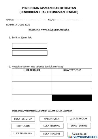 Luka terbuka dan tertutup