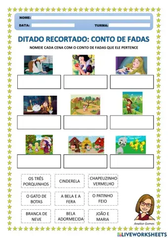 Ditado Recortado - Conto de Fadas