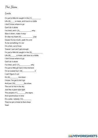 Listening - Song The show