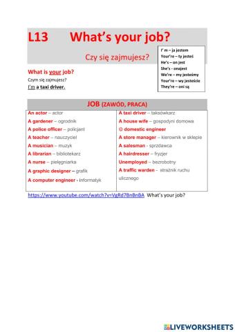 L012What's your job?