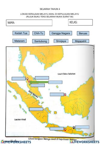 Lokasi Kerajaan Melayu Awal